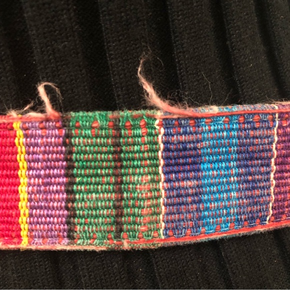 VINTAGE Sz M Artisan Handcrafted Multicolor Belt - Picture 9 of 14
